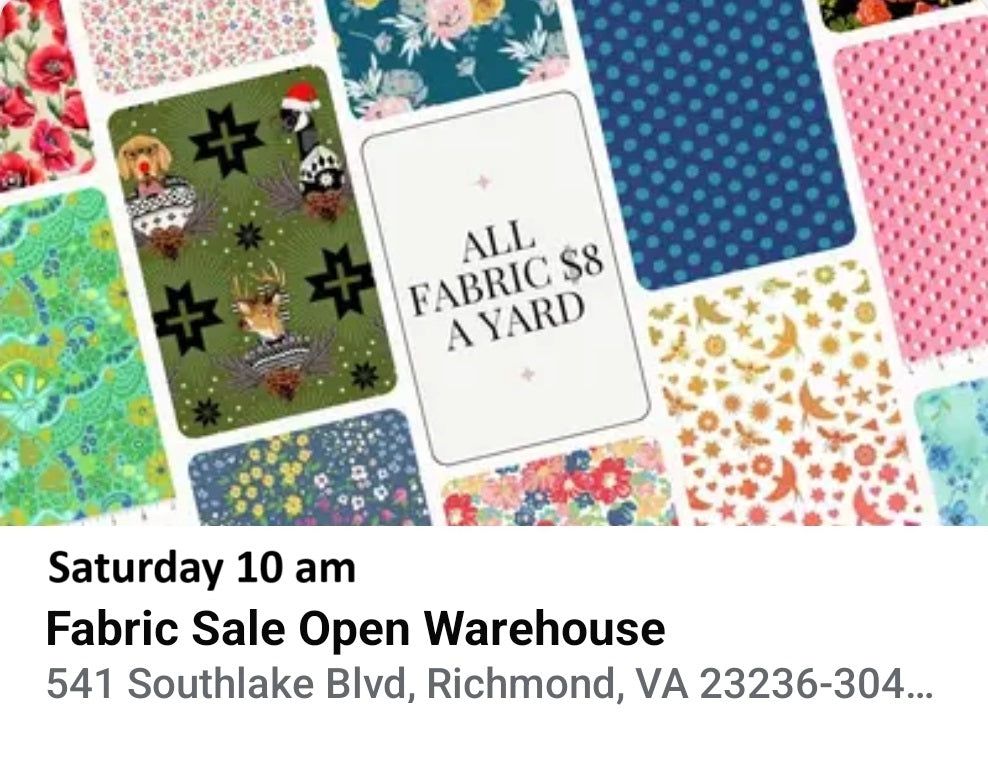 Fabric Shop Open House This Saturday 12/21 10am - 2pm