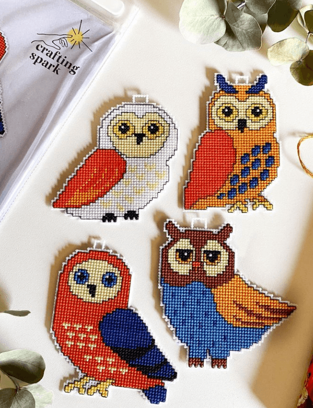 "Owls" 110CS Counted Cross-Stitch Kit