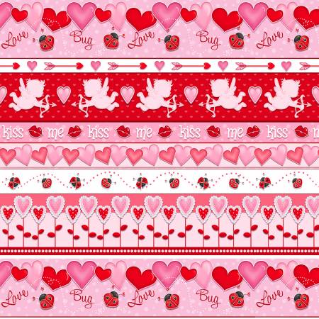 Red/Pink Novelty Stripe Valentines Day