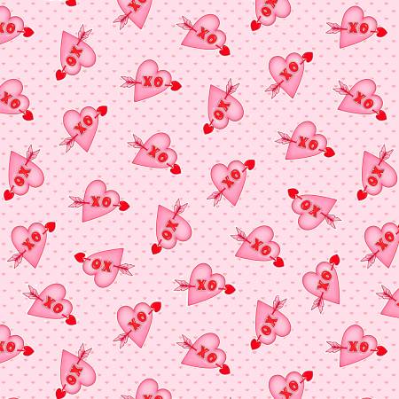 Pink Hearts XO Valentines Day