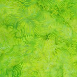 Malam Batiks VI Lights &amp; Brights - Petals - Lime Fabric