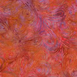 Malam Batiks VI Lights &amp; Brights - Swirl - Papaya Fabric