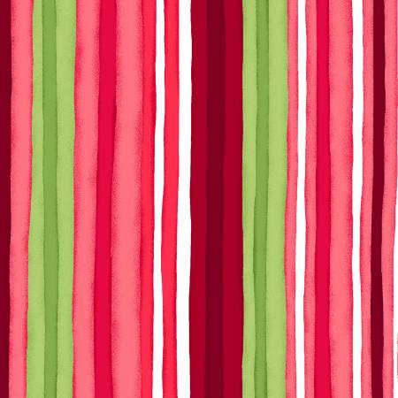 Pink/Red Watercolor Stripe - Maywood Studio