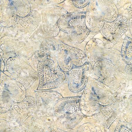 Stone Textured Hearts Batik