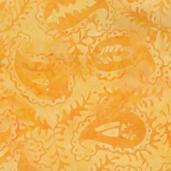 Tangerine Paisley Batik