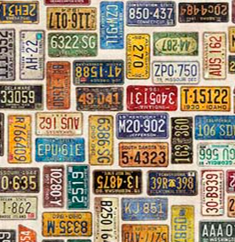 Motorin' LICENSE PLATES EGGSHELL