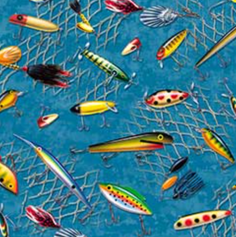 SO MANY FISH, SO LITTLE TIME FISHING LURES BLUE