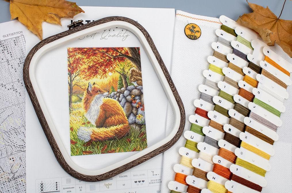 A Friend for Little Fox L8061 Counted Cross Stitch Kit