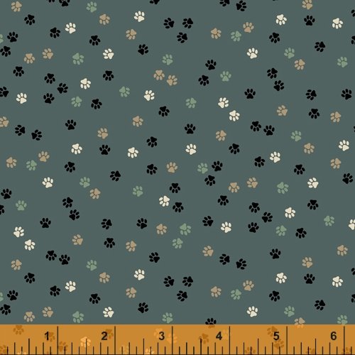 Fat Cat Paw Print Teal 52272-3